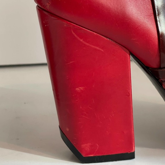 L.A.M.B. Gwen Stefani Red Ombré Martini Boots Size 9 - Picture 13 of 15